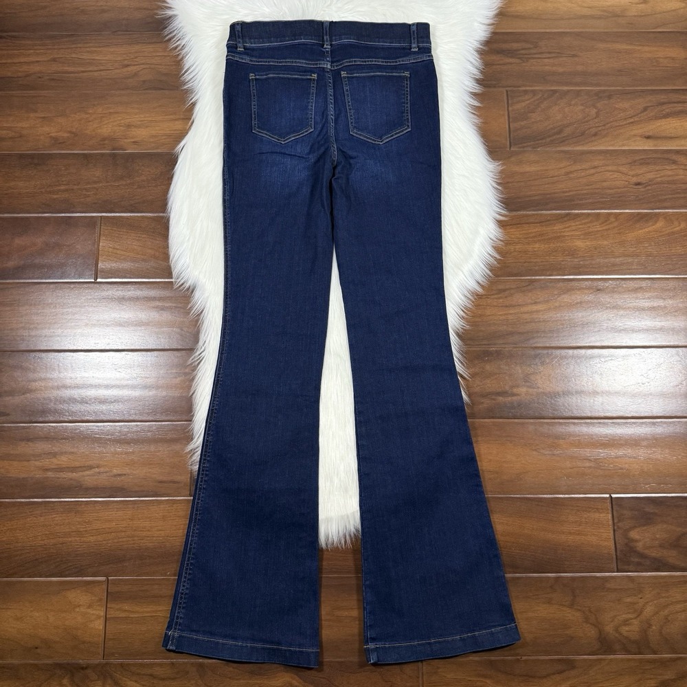 Spanx Women's Size Medium Midnight Shade Flare Pull On‎ Denim Jeans 20327R - Picture 6 of 8